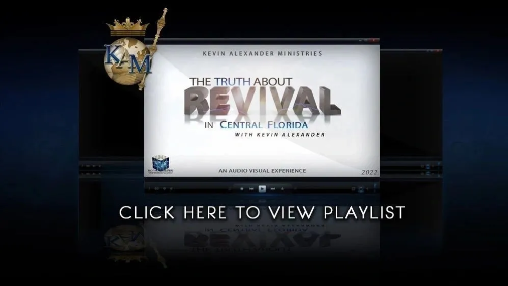 A television screen with the words " the truth about revival in central florida."