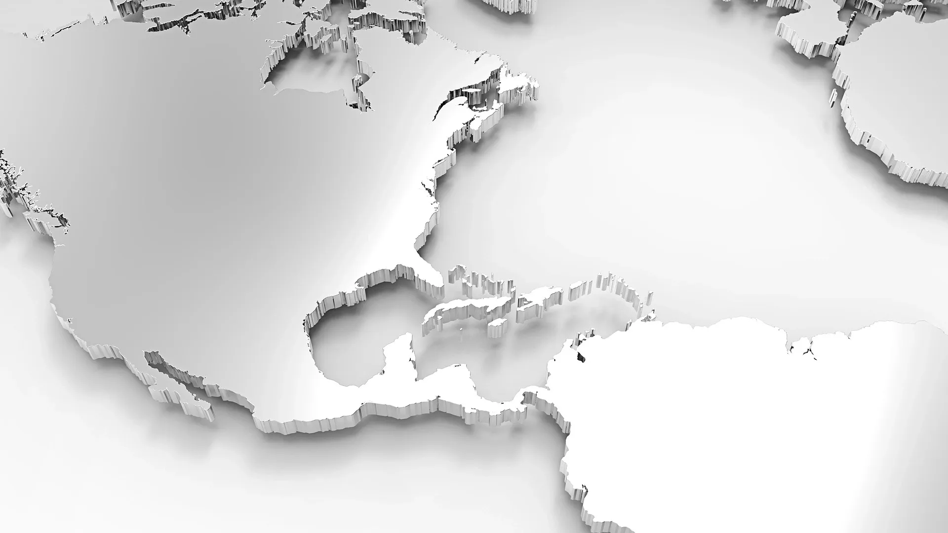 A white map of europe with the country in the middle.