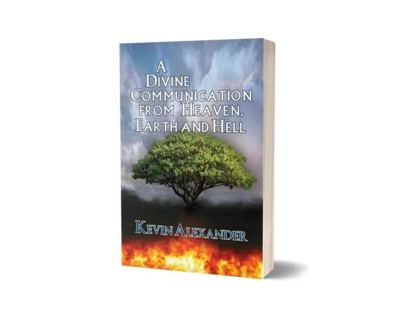 A book cover with an image of a tree on fire.